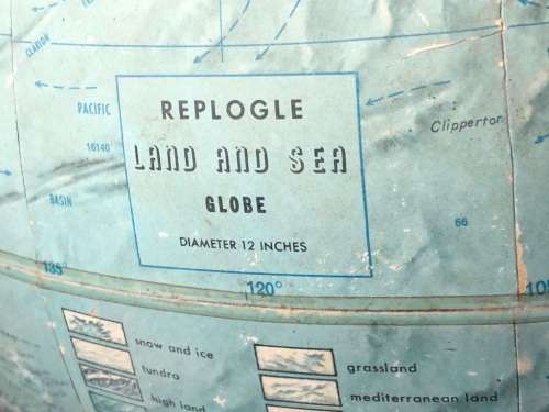 VINTAGE REPLOGLE GLOBE - DIAMETER 29CM
