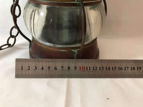 COPPER MILITARY NAVIGATION LIGHT WITH MARKINGS CB 1941 P81 (25CM)