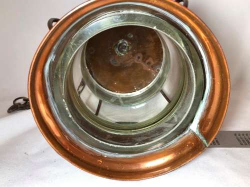 COPPER MILITARY NAVIGATION LIGHT WITH MARKINGS CB 1941 P81 (25CM)
