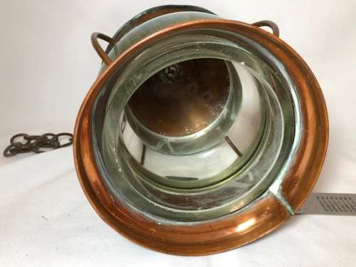 COPPER MILITARY NAVIGATION LIGHT WITH MARKINGS CB 1941 P81 (25CM)