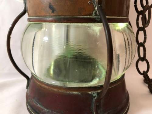 COPPER MILITARY NAVIGATION LIGHT WITH MARKINGS CB 1941 P81 (25CM)