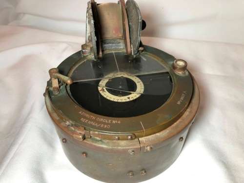 WW2 BRITISH RAF AIRCRAFT OBSERVER'S COMPASS WITH AZIMUTH CIRCLE - TYPE O.2.A Ref 6A/0.892