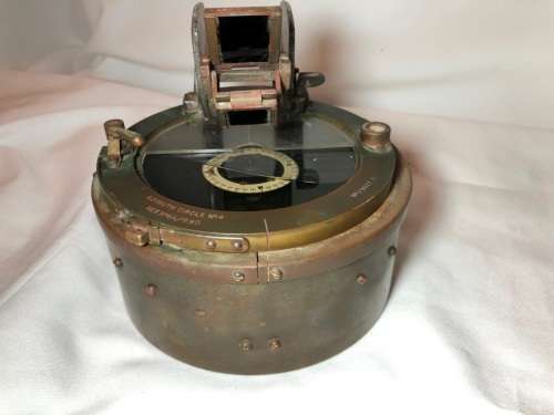WW2 BRITISH RAF AIRCRAFT OBSERVER'S COMPASS WITH AZIMUTH CIRCLE - TYPE O.2.A Ref 6A/0.892