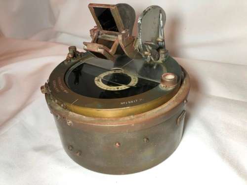 WW2 BRITISH RAF AIRCRAFT OBSERVER'S COMPASS WITH AZIMUTH CIRCLE - TYPE O.2.A Ref 6A/0.892