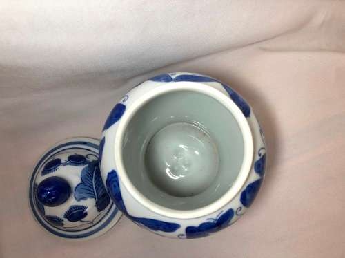 Stunning Genuine Ming Blue and White Butterfly and Floral Design Porcelain Vase with Lid