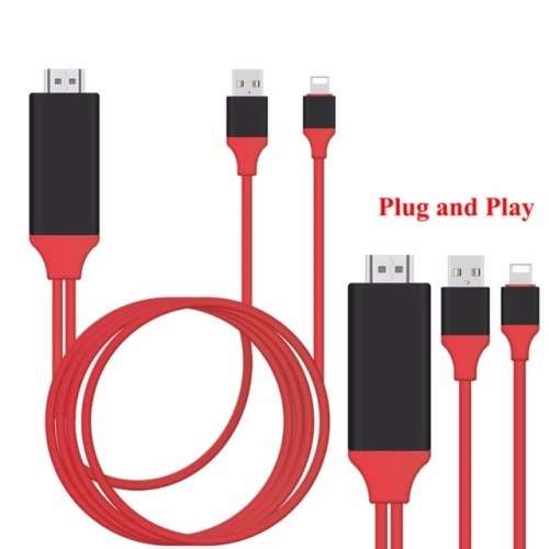 iPhone Lightning to HDMI Cable Adapter 2M iPhone 7, 7Plus, 6S 6Plus, for iPad etc