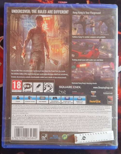 PS4 Sleeping Dogs Definitive Edition Brand New Sealed