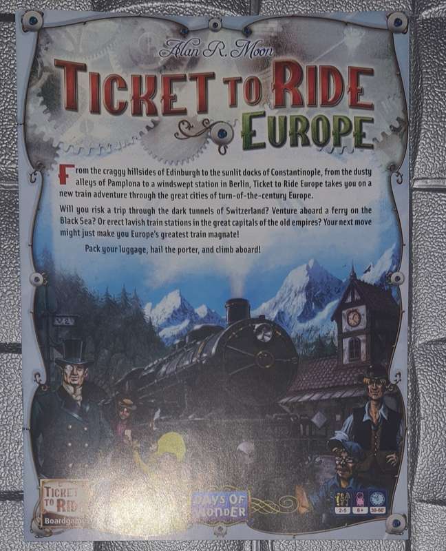 Ticket to ride Europe Board Game Brand New