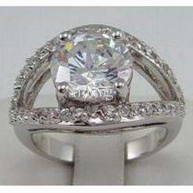 (Size 18) **FLASHY** CZ Diamond Cluster **A REAL NIGHT IN THE TOWN **SPARKLER!!**