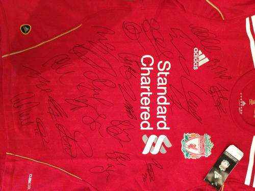 Liverpool team fully signed shirt + COA