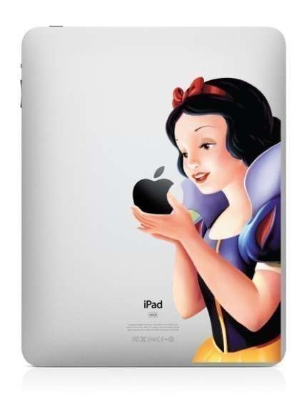 APPLE IPAD- STICKER/DECAL ' SNOW WHITE ' + free shipping