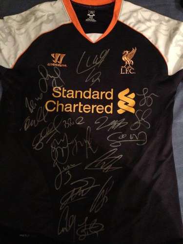 LIVERPOOL 2012-2013 squad signed football + COA RARE!!!!