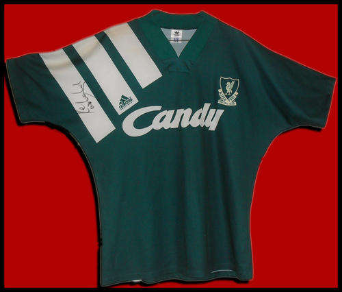 Kenny Dalglish Liverpool Scotland Signed Shirt - Old Green Candy Away+COA