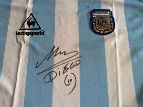 DIEGO MARADONA SIGNED ARGENTINA JERSEY SHIRT MEXICO 86 - COA !!