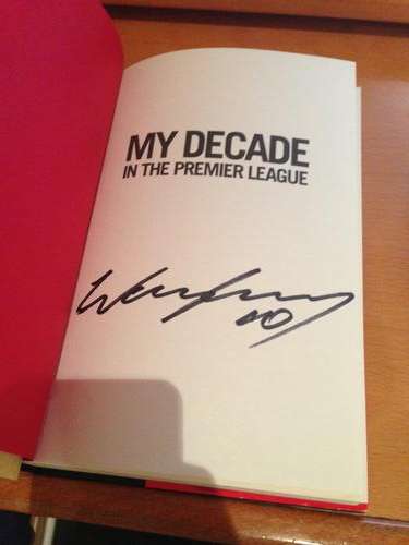 Wayne Rooney hand SIGNED new Book "My Decade in the premier league"