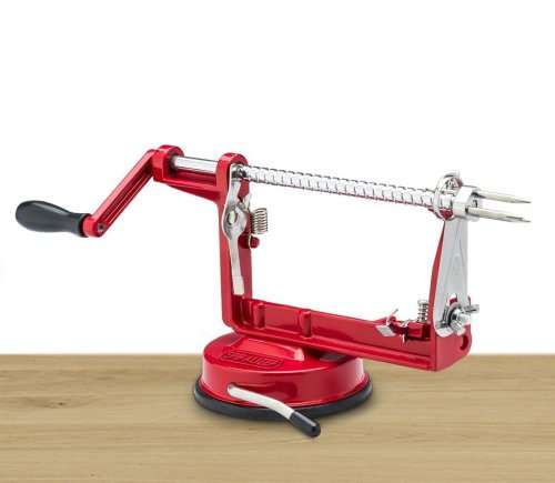 Durable Heavy Duty Cast Steel Apple Slicing Coring and Peeling Machine Razor Sharp Stainless unboxed
