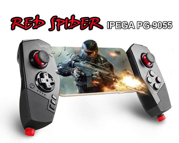 Ipega PG-9055 Adjustable Bluetooth Red Spider Game Pad Controller For Phone/Tablet/PC unboxed