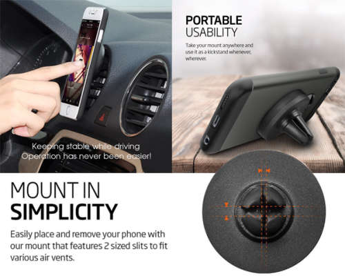 Universal Air Vent Magnetic Car Mount Holder with Fast Swift-Snap Technology for Smartphone  Unboxed