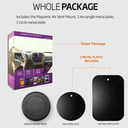 Universal Air Vent Magnetic Car Mount Holder with Fast Swift-Snap Technology for Smartphone  Unboxed