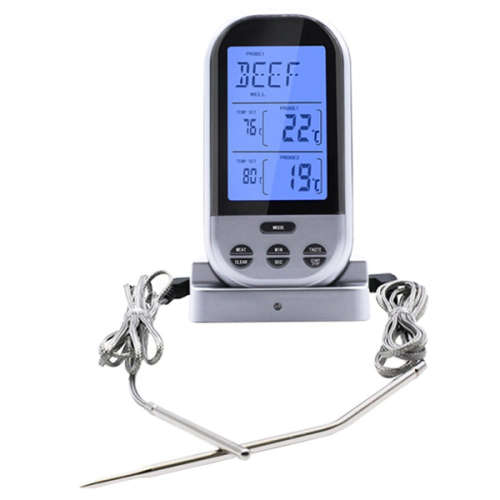 Wireless Digital Kitchen Cooking Food Meat Thermometer with Timer