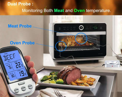 Wireless Digital Kitchen Cooking Food Meat Thermometer with Timer