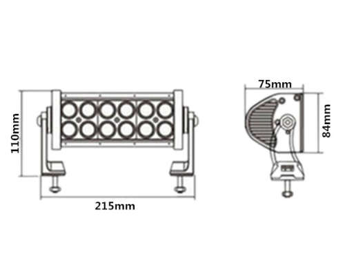 7inch 36W Cree Led Work 4X4 Light Bar SPOT BEAM Off-road Driving Lamp Boat Truck Unboxed