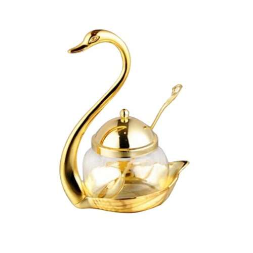 Swan Pepper Storage Rack with Serving Spoon  Unboxed