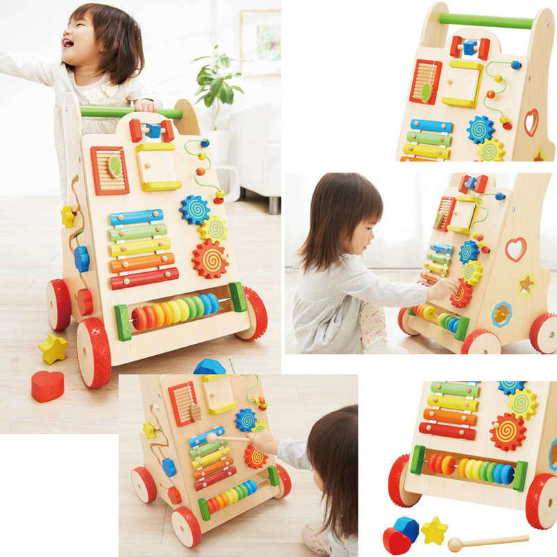 Wooden Activity Walker Toy for Baby  Unboxed