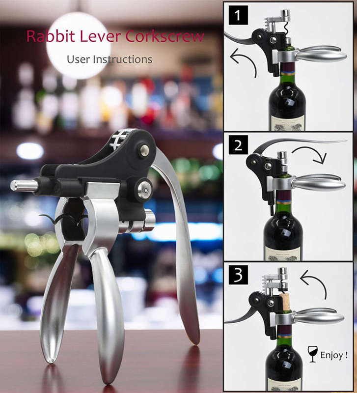 9 in 1 Rabbit Wine Opener Corkscrew Set Unboxed