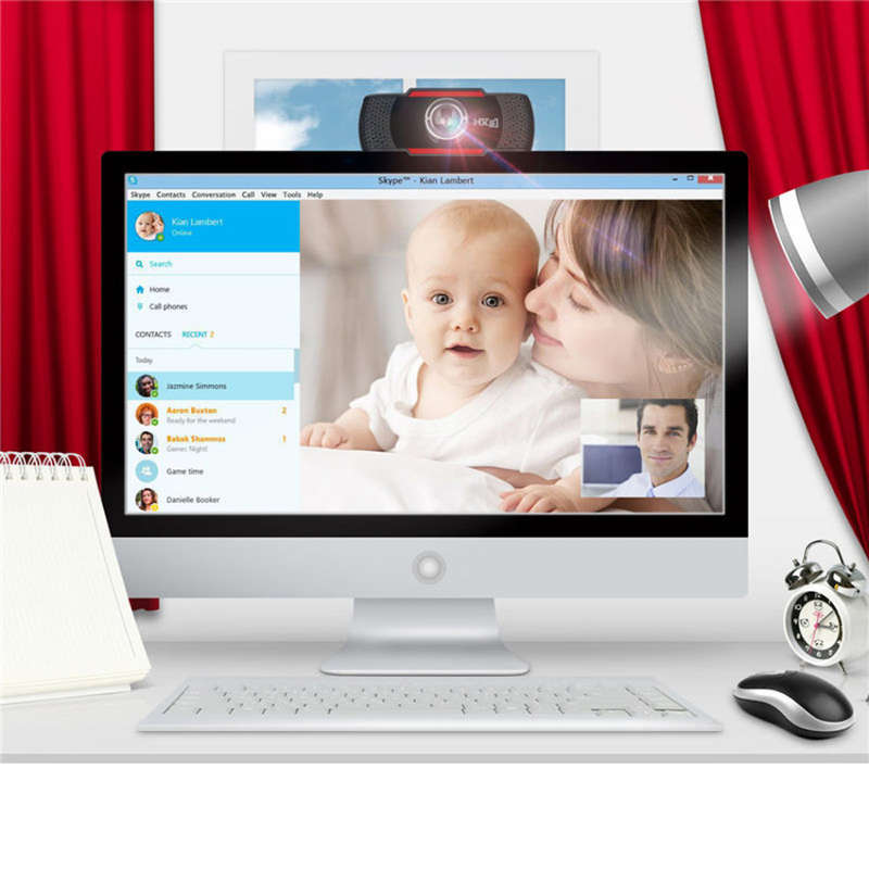 USB Webcam Computer Camera with Built-In Sound-absorbing Microphone Unboxed