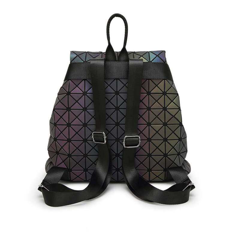 *LOCAL STOCK* Women Geometry Holographic Reflective Backpacks Travel Shoulder Bag