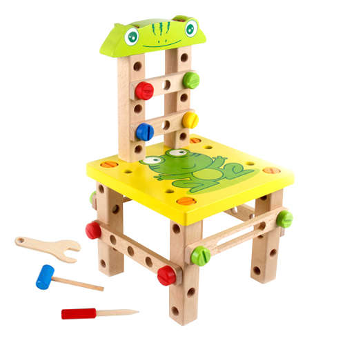 Wooden Disassembly Workbench Chair Kit for Kids Unboxed