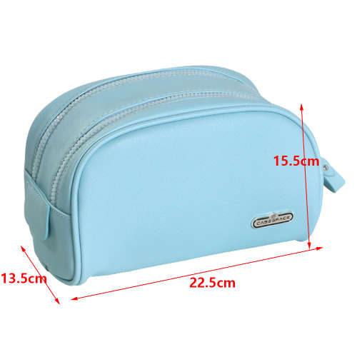 Multi-Function PU Leather Zipped Travel Toiletry Bag Unboxed