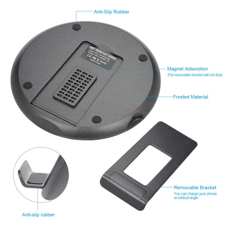 10W Fast Qi Wireless Charger For iPhone Samsung Unboxed