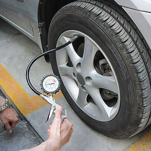 3 in 1 Measure Tire Pressure Gauge with Hose Unboxed