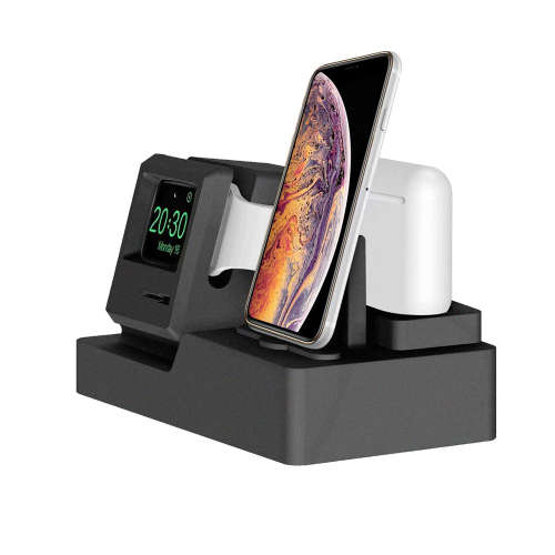 3 in 1 Silicone Charging Station for iPhone iWatch Airpods Unboxed