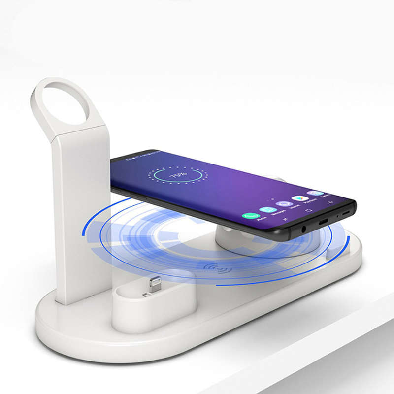 3 in 1 Wireless Charging Dock Station for Apple Watch Airpods iPhone-White Unboxed