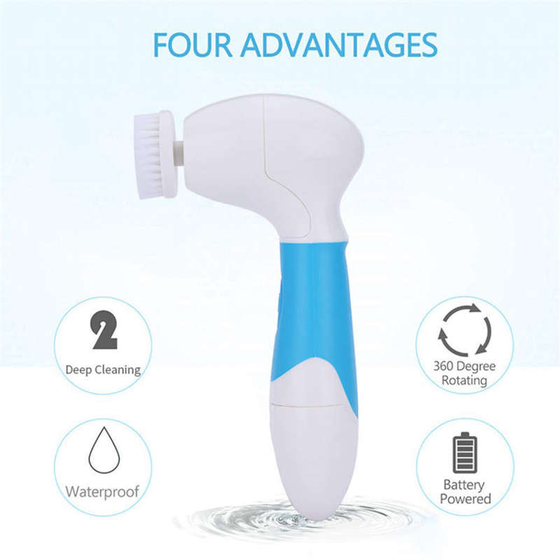 Multi-Function 7 in 1 Electric Facial Cleanser - Blue Unboxed