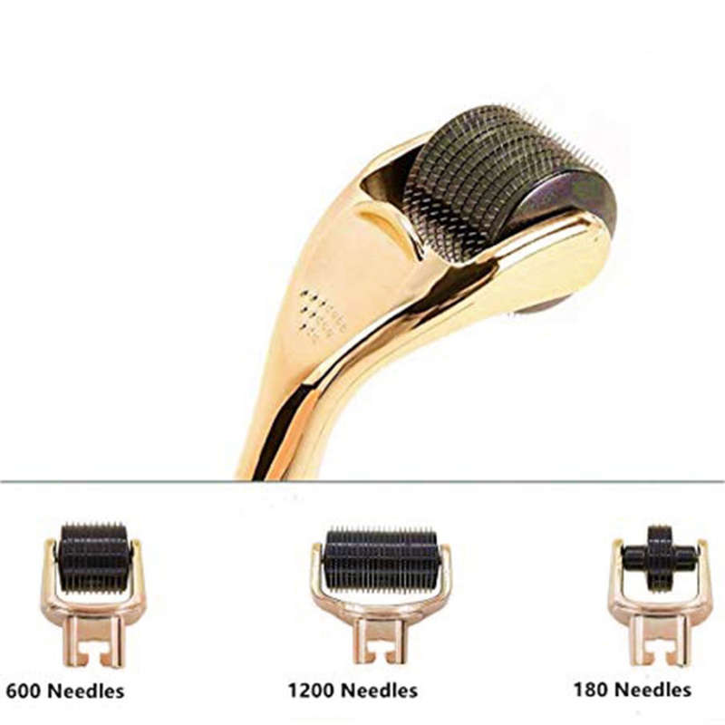 3 in 1 Derma Roller 0.5/1.0/2.0mm Skin Care Kit - Gold Unboxed