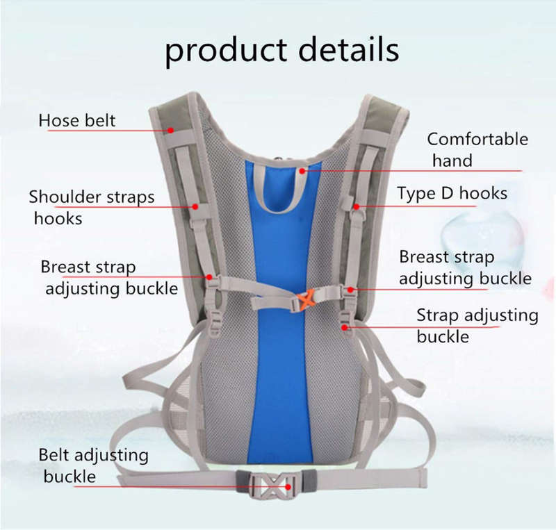 Ultralight Cycling Hydration Backpack - Blue Unboxed