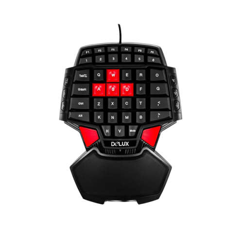 46-Key Wired Professional Wired Single Handed Gaming Keyboard Unboxed