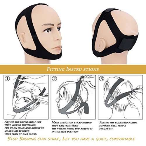 Adjustable Anti Snore Chin Strap Unboxed