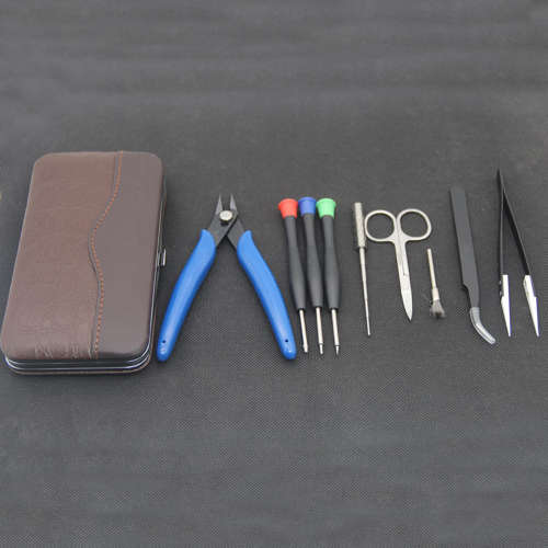 Portable 9 in 1 DIY Vape Tool Kit Set Unboxed