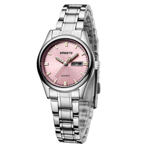 Women Quartz Casual Understated Face Stainless Steel Wristwatch - Pink Unboxed