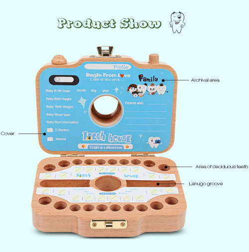 Creative Camera Shape Baby Tooth Keepsake Box Unboxed