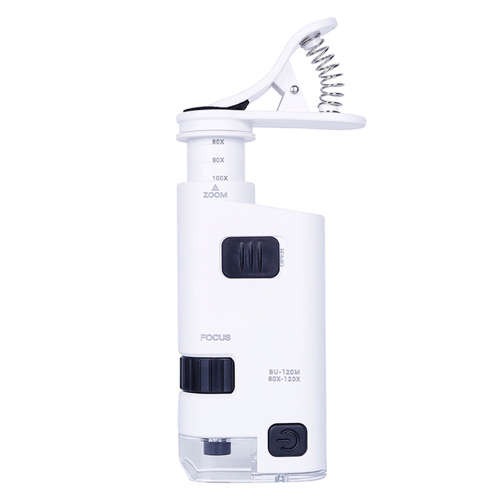 80X-120X Microscope Magnifier LED Light For Mobile Phone Camera Unboxed