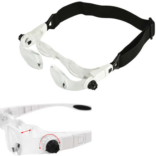 Portable 4X Head-Mounted Magnifier Reading Glasses Unboxed