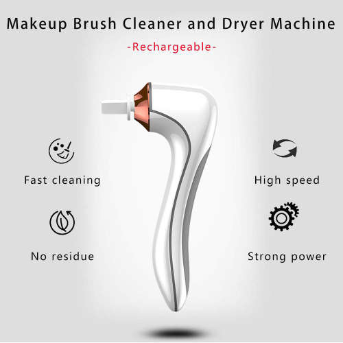 Portable 3 Level Electric Makeup Brush Cleaner Kit-White Unboxed