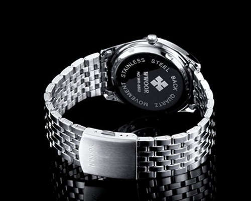 Men's Quartz Casual Luminous Stainless Steel WaterProof Watch - Silver Unboxed
