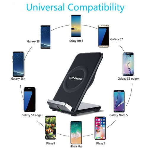 2 Coil Qi Wireless Fast Charging Pad Stand Unboxed